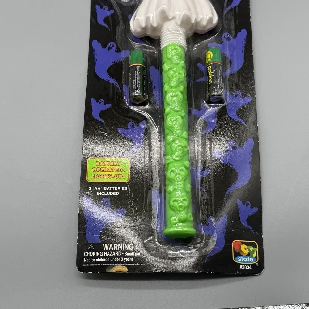 Vintage 2001 Spookytime Ghost Light Up Halloween Wand Toy State NIP Sealed